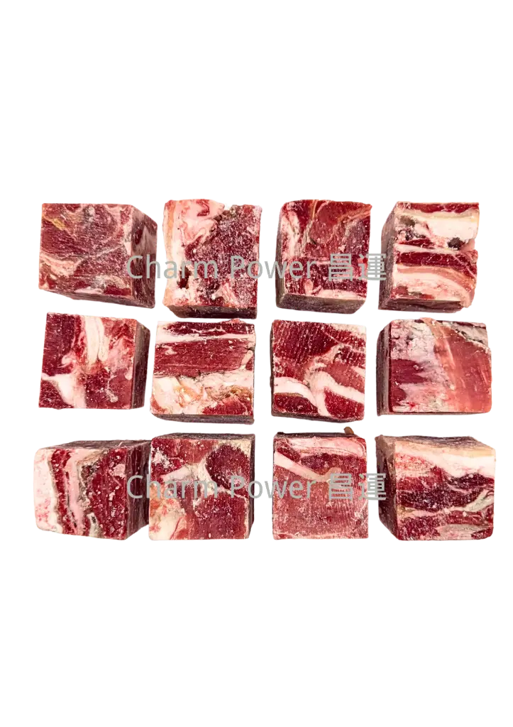 Processed Beef Navel Brisket, Diced 1.5x1.5 Inch/4cm