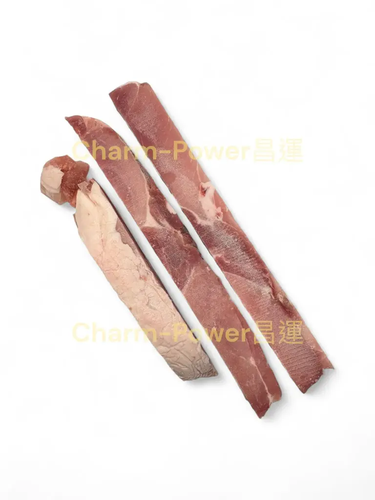 [POUN001716] Processed Pork Collar, Strips 1.5x1.5 Inch/4cm